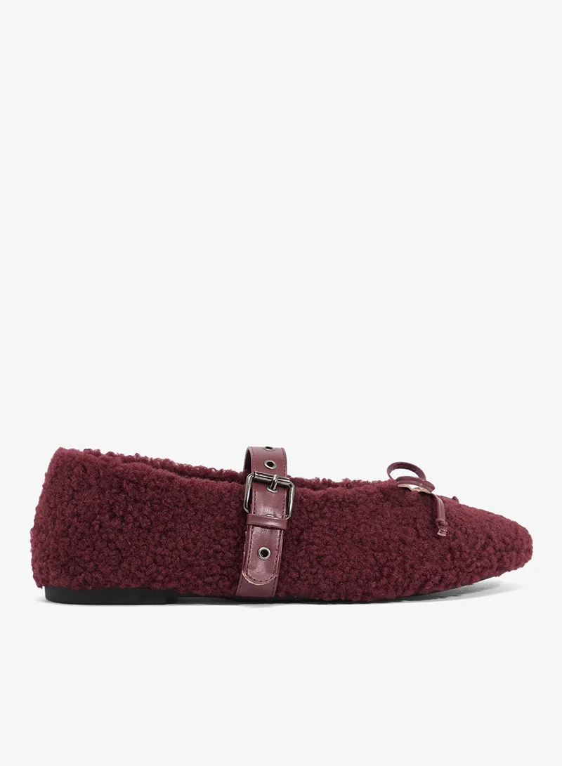 جينجر Cozy Fur Ballet Bedroom Slippers